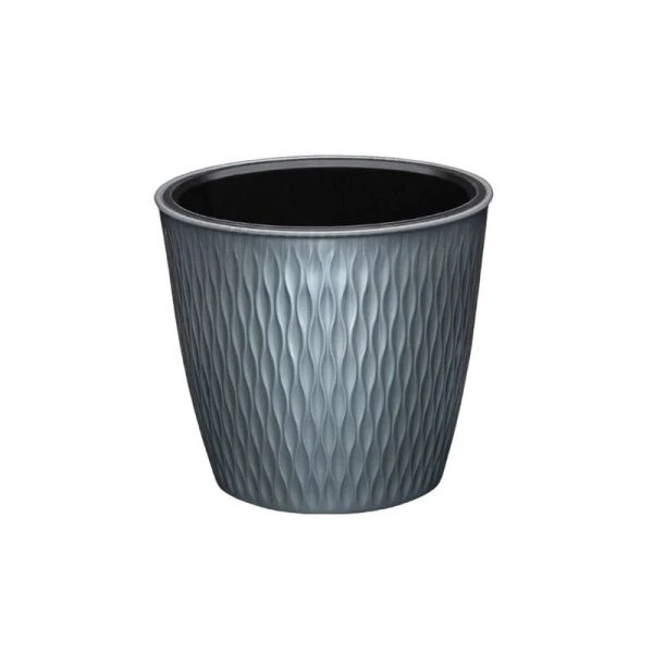 Кашпо 14,2л пластик Kerama графитовый (8)