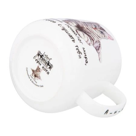 Кружка 400мл фарфор БЕРИ КОТА (24)