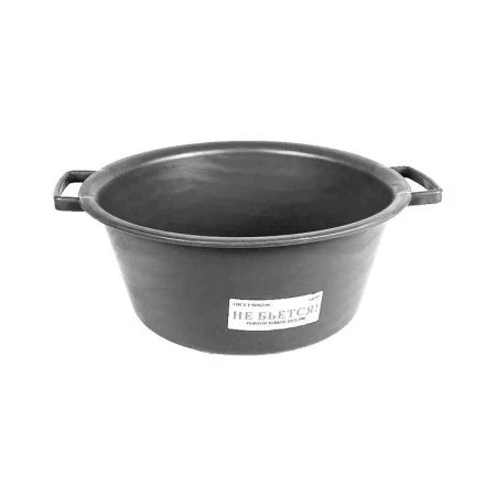 Таз 12л пластик ударопрочный для садово-огородный работ серебристый круглый Т12-01/С1 (15)