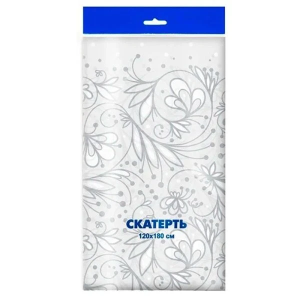 Скатерть одноразовая ПВД 180*120см 35мкм Вуаль Интерпак (х1/50) {2200003963649}