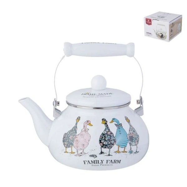 Чайник 2,5л эмаль Family Farm (8)