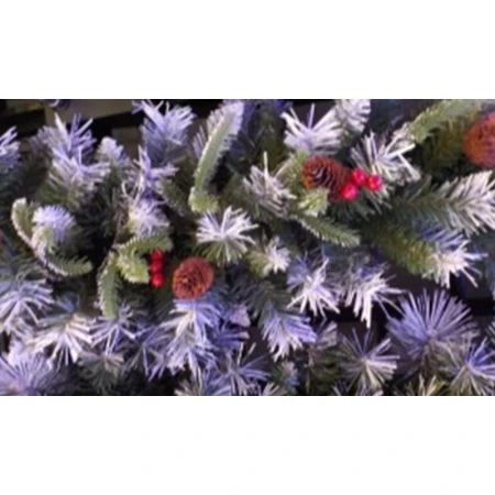 Гирлянда новогодняя 270см ЕЛОВАЯ ВЕТКА заснеженная с шишками и ягодами смешанные ветки ST702 (10)