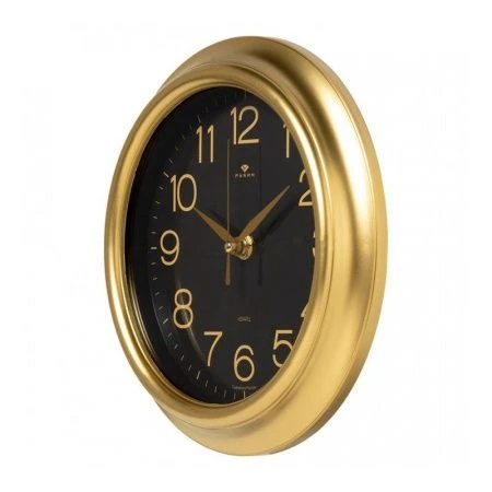 Часы настенные 21см пластик РУБИН Классика золото (10)