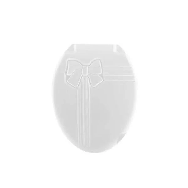 Сиденье на унитаз 45*37*3,2см пластик БАНТИК св.серый 1018/104-404 (12/10)