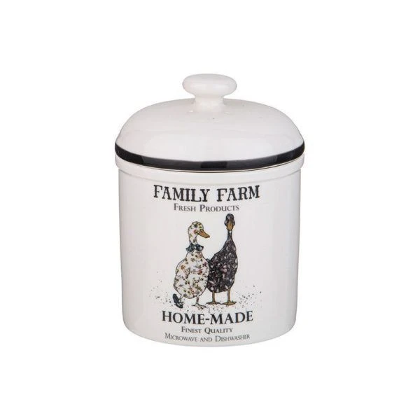 Банка для сыпучих продуктов 500мл 14см фарфор Family Farm (18)