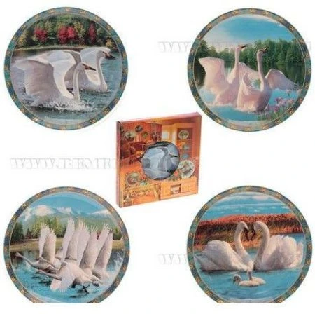 яяяТарелка декоративная настенная 20см с подставкой