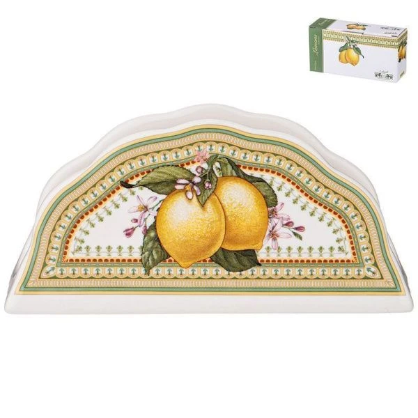 Салфетница 14*7см фарфор ЛИМОНЫ (48)