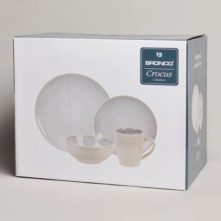 Столовый набор 16пр на 4 персоны керамика Crocus бежевый (1)