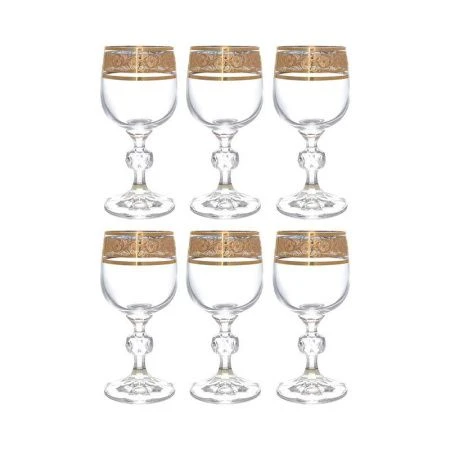 Бокалы для вина набор 6шт 190мл стекло КЛАУДИЯ/СТЕРНА золото 43250 (8) 09791