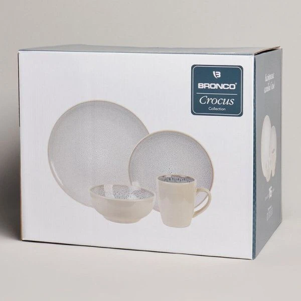 Столовый набор 16пр на 4 персоны керамика Crocus бежевый (1)