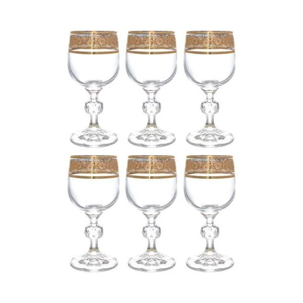 Бокалы для вина набор 6шт 190мл стекло КЛАУДИЯ/СТЕРНА золото 43250 (8) 09791