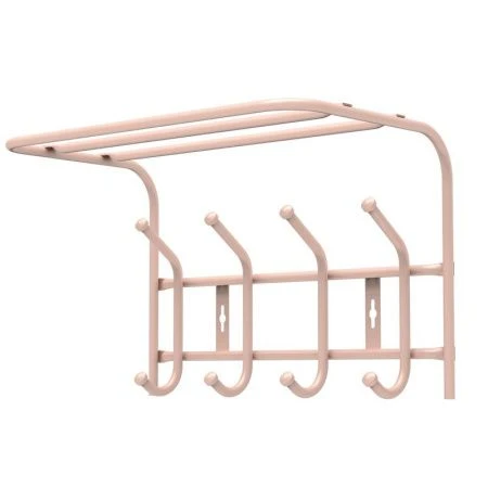 Вешалка с полкой настенная 408*262*245мм металл бежевый металик ВП4М (5)