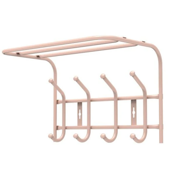 Вешалка с полкой настенная 408*262*245мм металл бежевый металик ВП4М (5)