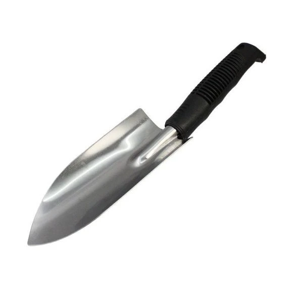 Совок посадочный металл/пластик 18см  с ручкой большой 0,8мм нержавейка (15/20)