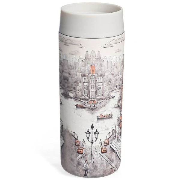 Термокружка 350мл нерж.сталь Город (24)