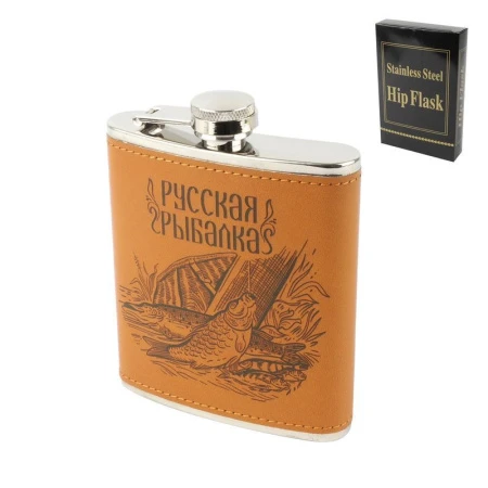 Фляжка нерж.сталь 200мл Русская рыбалка JC-13761 (100) Фляжка нерж.сталь 200мл Русская рыбалка JC-13761 (100)
