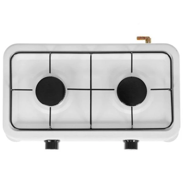 Плитка газовая металл DELTA D-2206 двухконфорочная белый (2)