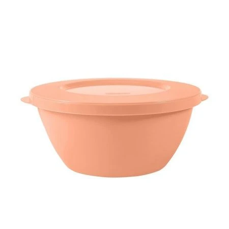Миска 5л пластик Helsinki персиковая карамель с крышкой (15)