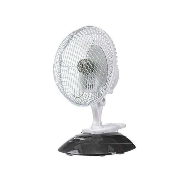 Вентилятор настольный пластик Centek CT-5003 серый 20Вт, мет.решётка 19см, 2 скорости (12)