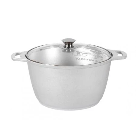 Кастрюля 6л алюминий стекл.крышка (3)