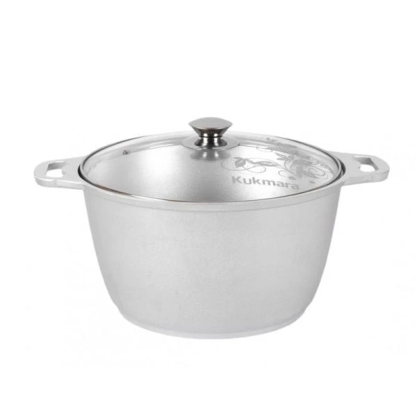 Кастрюля 6л алюминий стекл.крышка (3)