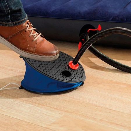 Насос ножной пластик 28см 3л шланг с 3 насадками (12)