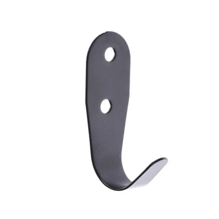 яяяКрючок одинарный нерж.сталь черный с креплениями (400)