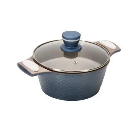 Кастрюля 4,4л 24*11,5см алюминий АП Linea RIVIERA со стеклянной крышкой (индукция) 93-AL-RI-4-24