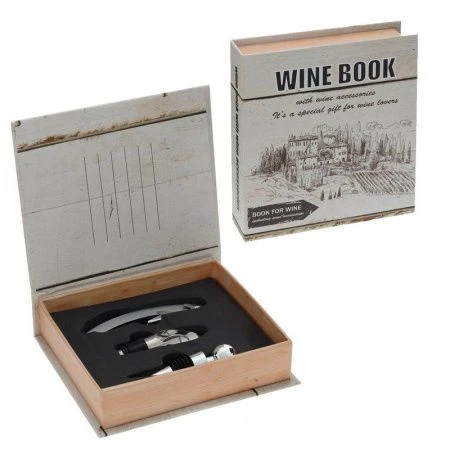 Набор для вина 3пр (штопор, пробка, каплеуловитель) 14,5*16,5*4см