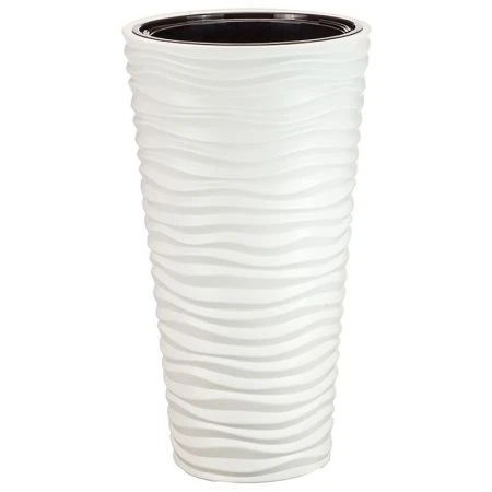 Кашпо 42л d340мм h630мм пластик ДЮНА со вставкой 9л Белый (1)