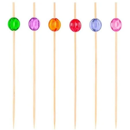 Шпажки для канапе 12см 100шт бамбук Кристалл круглый с гранями в пакете PATERRA (50)