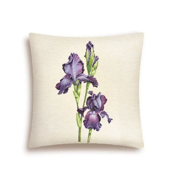 Наволочка декоративная 45*45см гобелен ИРИСЫ ПАРА