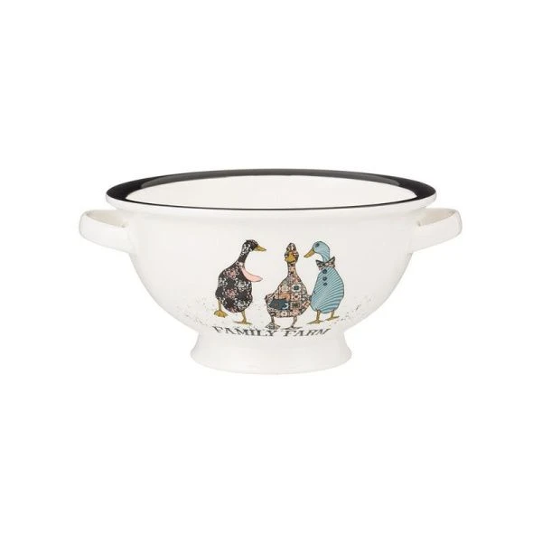 Салатник с ручками 1000мл 21*18*9,5см фарфор Family Farm (16)