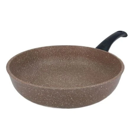 Сковорода 28см алюминий АП ГРАНИТ с несъемной ручкой коричневая Dariis Duo-111 (10)