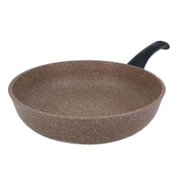 Сковорода 28см алюминий АП ГРАНИТ с несъемной ручкой коричневая Dariis Duo-111 (10)