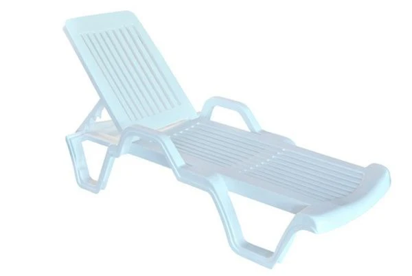Шезлонг 1870*425*675мм пластик с ручками КАПРИ нагрузка до 180кг (1)