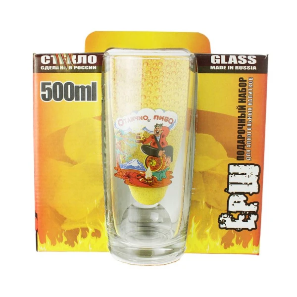 Набор барного стекла 7пр (кружка 500мл, 6 стопок 50мл) ЕРШ