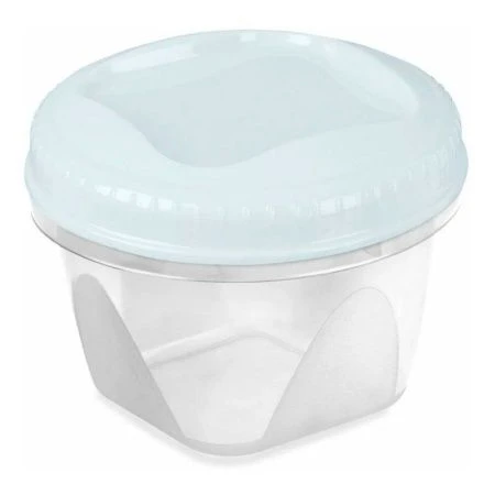 Банка для продуктов 1,2л пластик ТОНДО с завинчивающейся крыш. св/голубая 108*148*148мм С287СГ (20)