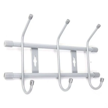 Вешалка 3 крючка настенная 284*188мм металл серебро ВН3 (5)