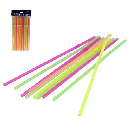 Трубочки для коктейля пластик 5*210мм 100шт/уп. (100)