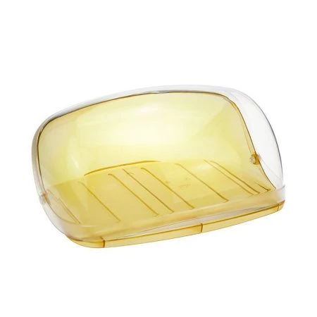 Хлебница пластик КРИСТАЛЛ большая жёлтый прозрачный (6) ВЫВОД