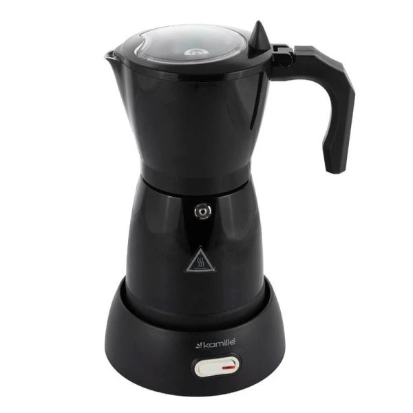 Кофеварка гейзерная электрическая алюминий 480Вт, объем 300мл на 6 чашек чёрный глянец арт. 2601 (8) Кофеварка гейзерная электрическая алюминий 480Вт, объем 300мл на 6 чашек чёрный глянец арт. 2601 (8)