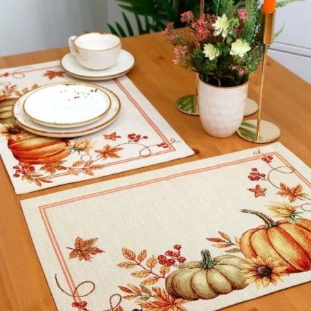 Салфетки набор 2шт 35*45см гобелен ТЫКОВКИ Осенние листья