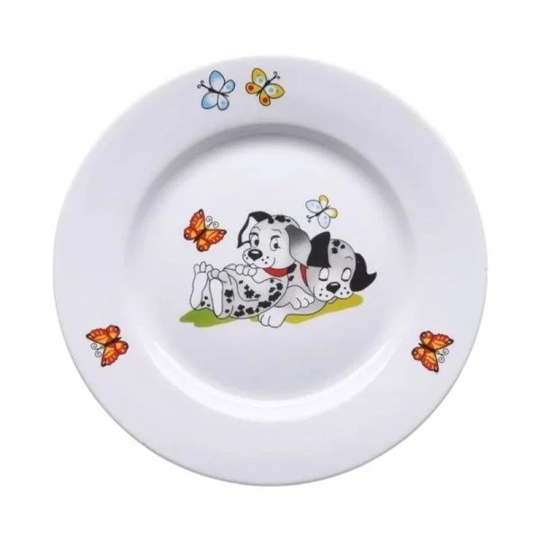 Тарелка детская мелкая 17,5см фарфор ОЗОРНЫЕ ЩЕНКИ гладкий край (30) Тарелка детская мелкая 17,5см фарфор ОЗОРНЫЕ ЩЕНКИ гладкий край (30)