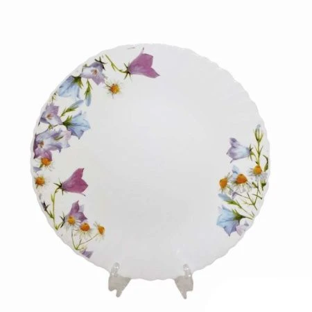 Тарелка мелкая 19см стеклокерамика КОЛОКОЛЬЧИКИ десертная MFK21064 (48)