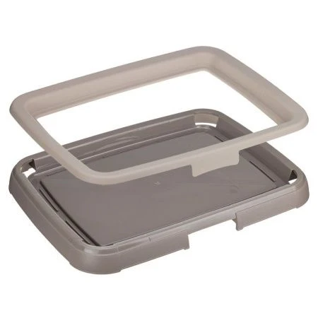 Лоток для собак под пеленку 45*34см пластик смоки (5)