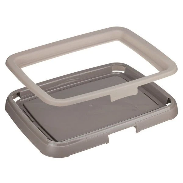 Лоток для собак под пеленку 45*34см пластик капучино (5)