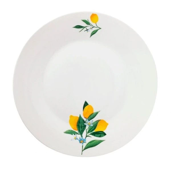 Тарелка мелкая 17,5см фарфор ЛИМОНЫ круглая (12/96)