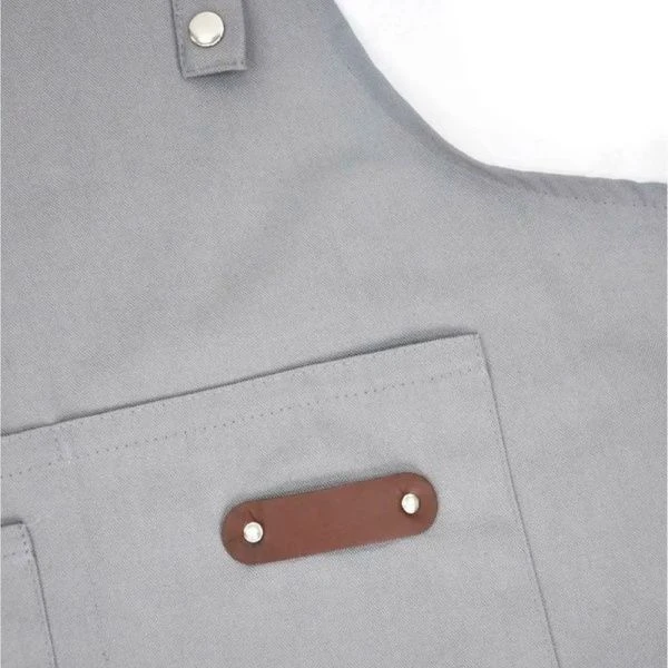 Фартук кухонный 70*80см хлопок/полиэстер серый PG-352