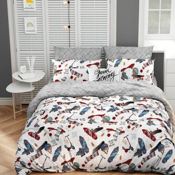 КПБ 1,5сп поплин Тинейджер (под.215*150, пр.215*150, нав.70*70) (П-300Т)